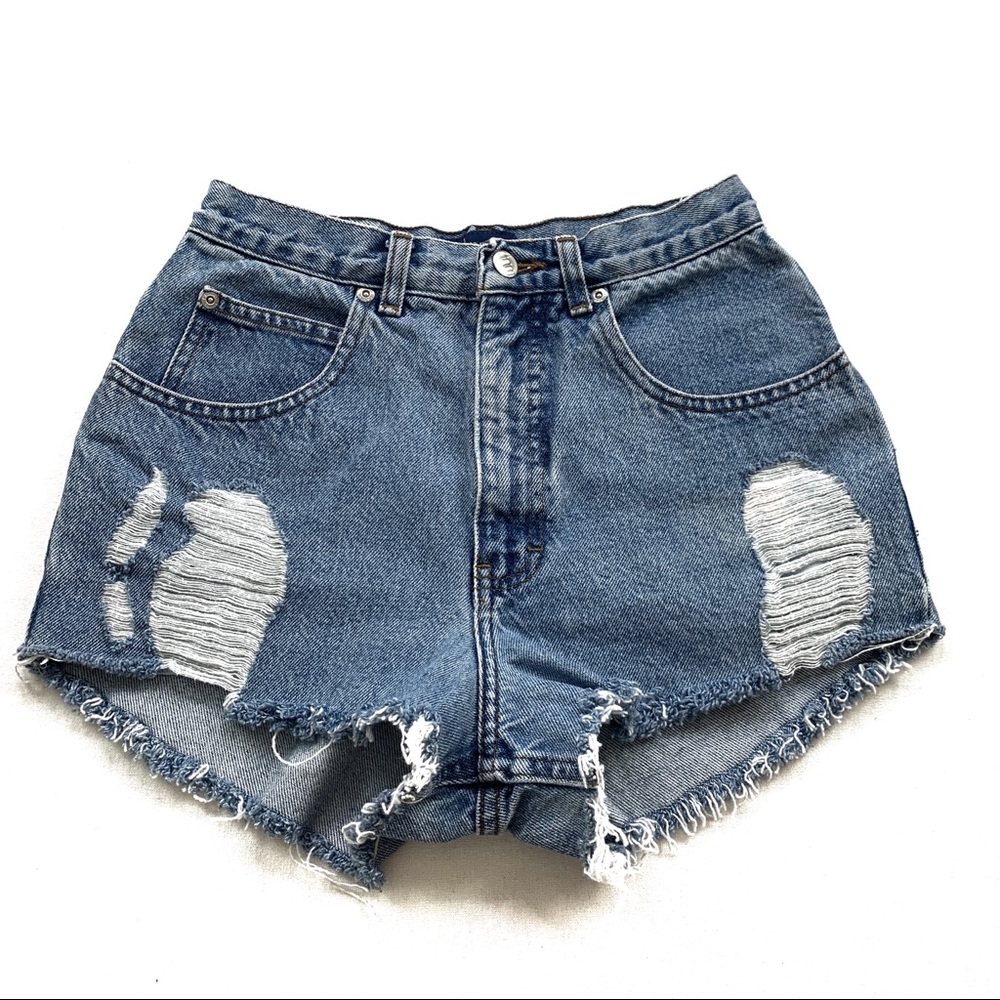 DENIM CC Waist 26-27 High Waist Distressed 126RE